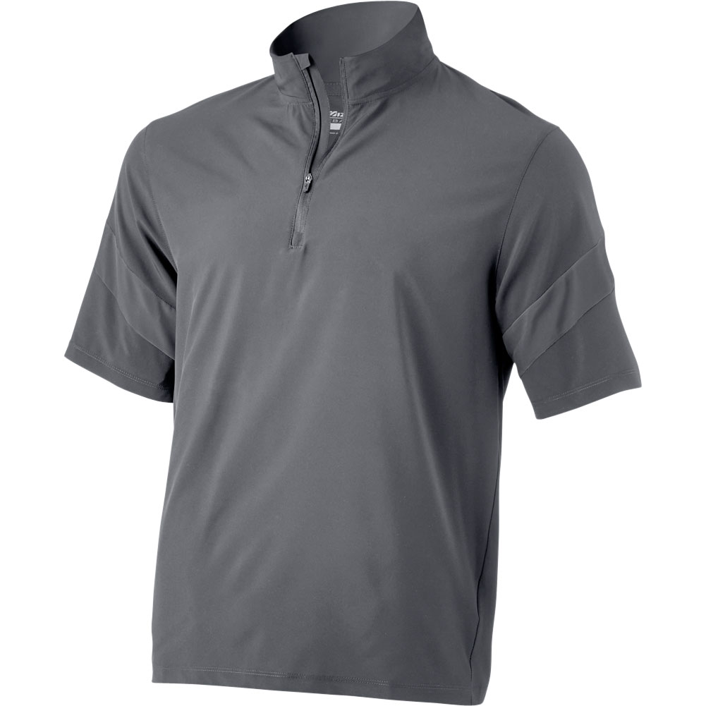 Mizuno Mens Short Sleeve Baseball Batting Jacket Grey 2XL