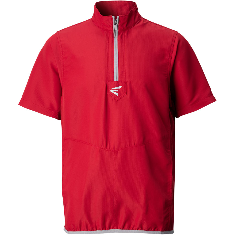 Easton Youth Alpha Short Sleeve Baseball Cage Jacket Red M