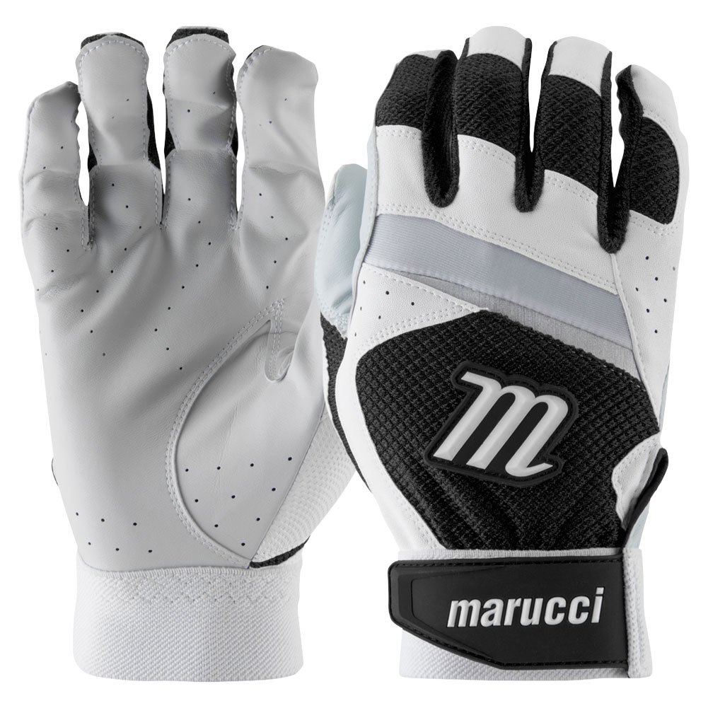 Marucci Sports Marucci  Adult Code Baseball Batting Gloves White/Black Large