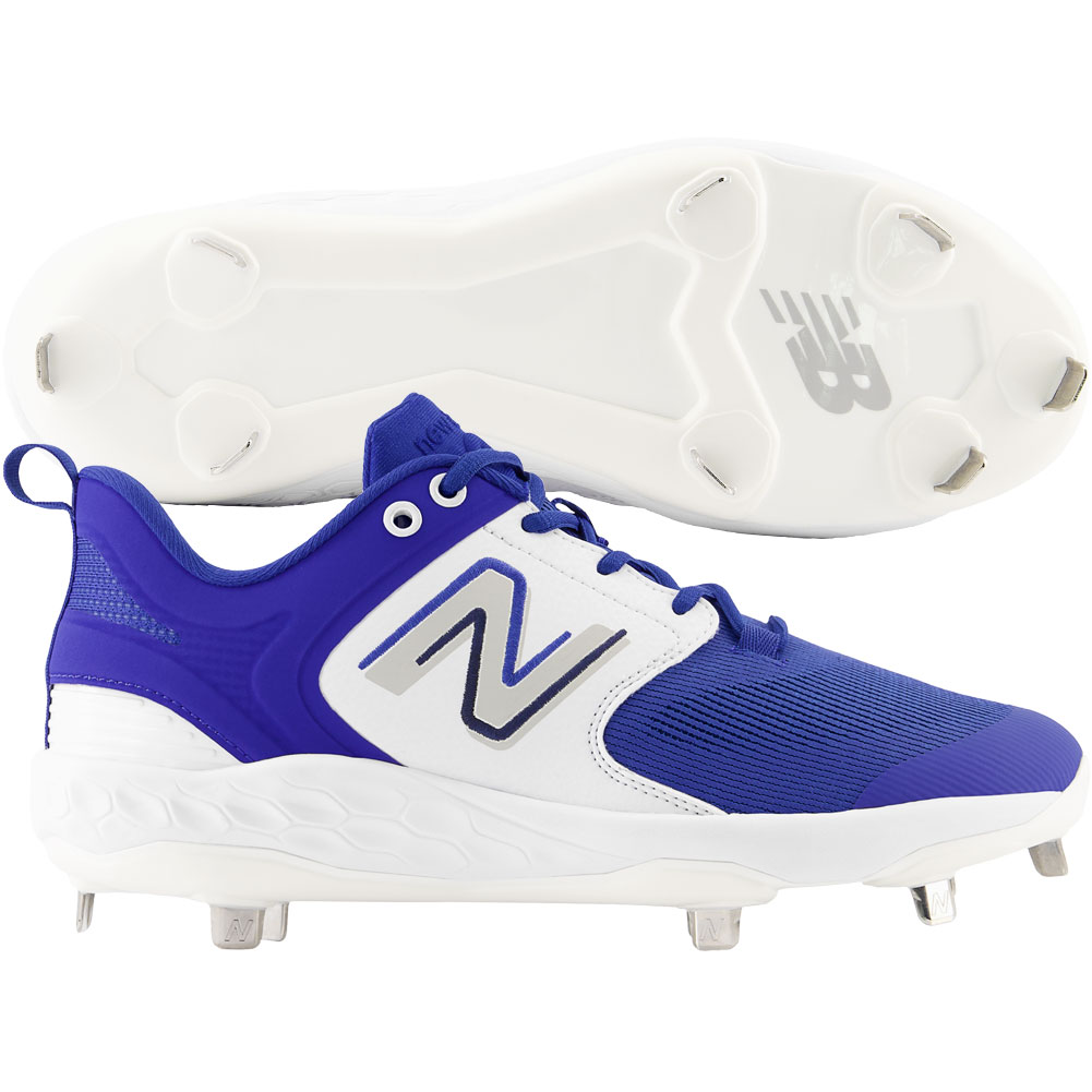 New Balance Mens Fresh Foam X 3000v6 Low Metal Baseball Cleats Royal/White Medium 10, Size: 10 Medium US