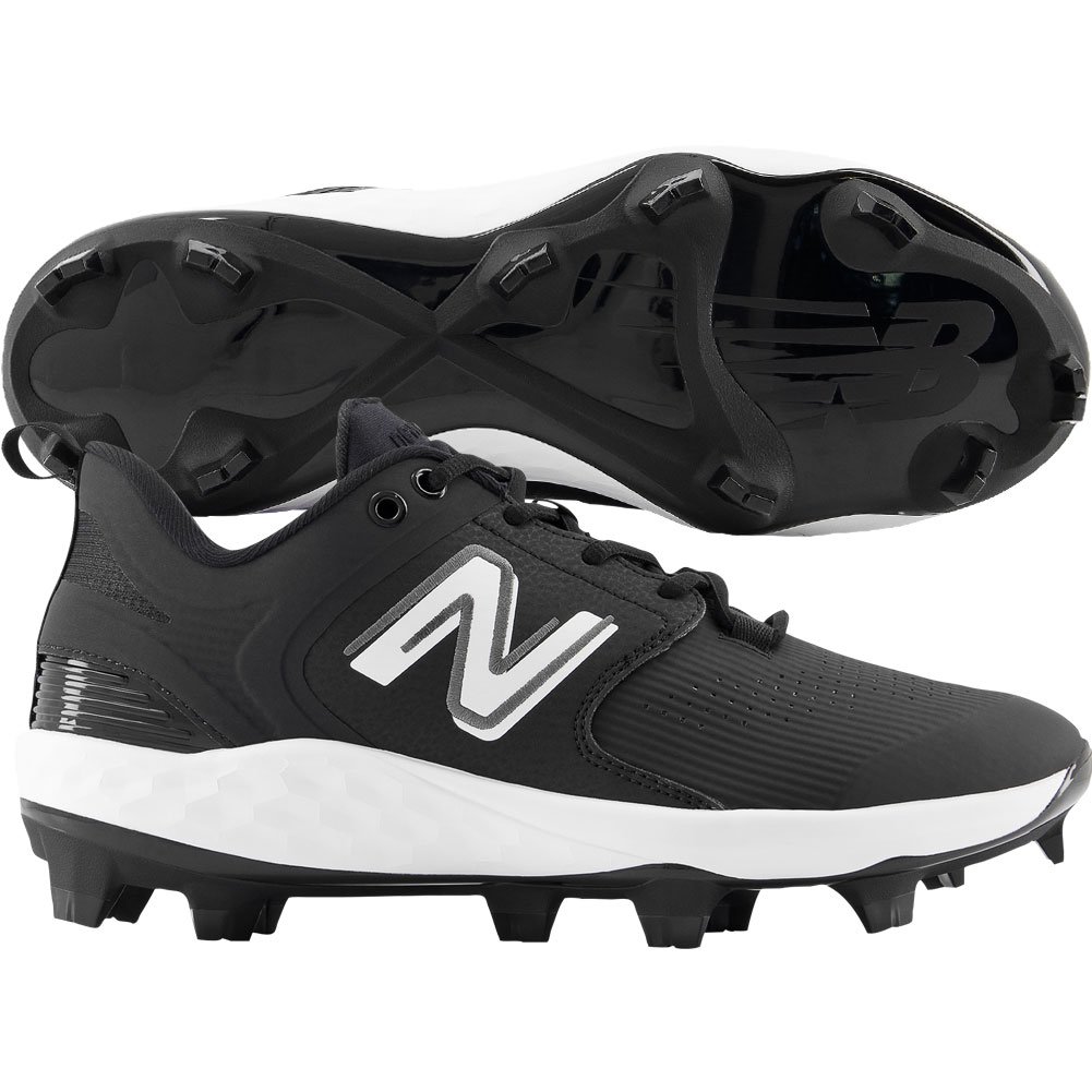 New Balance Mens Fresh Foam 3000v6 Synthetic Low Molded Baseball Cleats Black/White Medium 10, Size: 10 Medium US