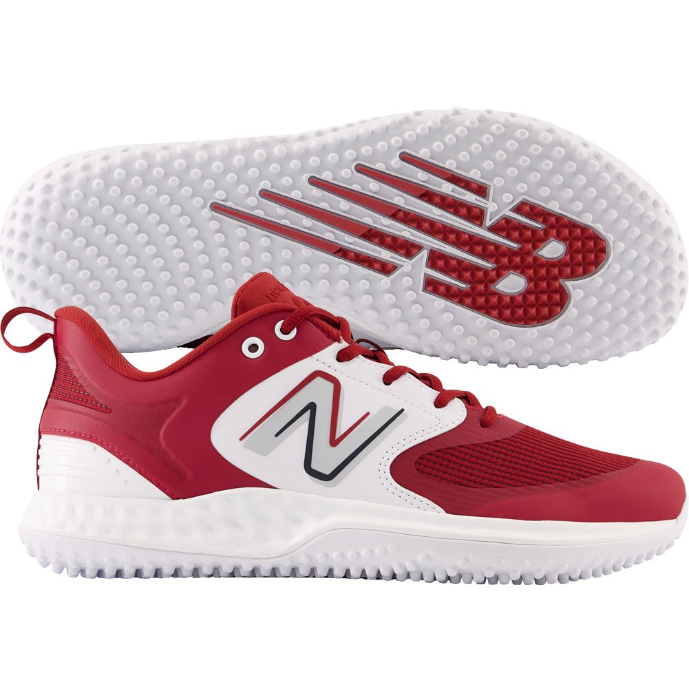 New Balance Mens Fresh Foam 3000v6 Baseball Turf-Trainer Shoes Cardinal/White Medium 7, Size: 7 Medium US