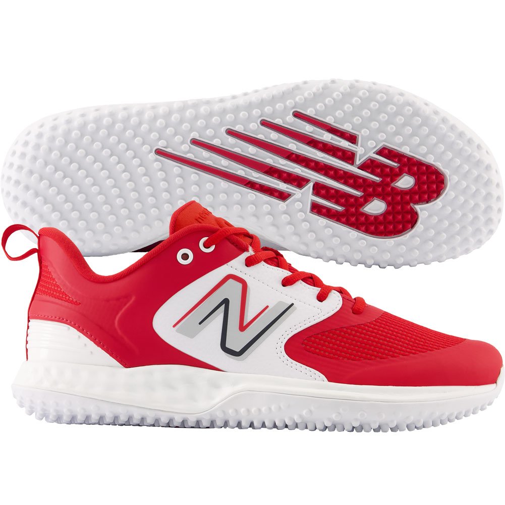 New Balance Mens Fresh Foam 3000v6 Baseball Turf-Trainer Shoes Red/White Medium 10, Size: 10 Medium US