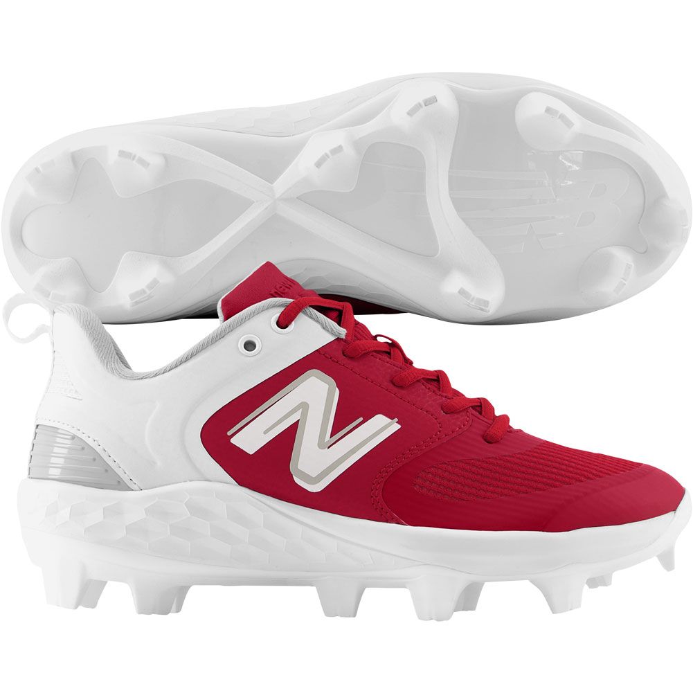 New Balance Womens Fresh Foam Velo v3 Molded Fastpitch Softball Cleat Red/White Medium 6.5, Size: 6.5 Medium US