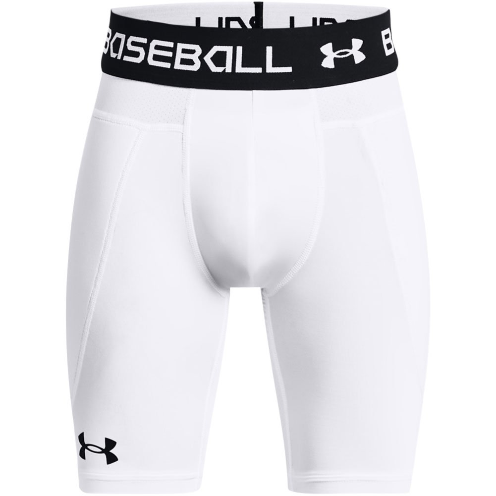 Under Armour Youth Utility Baseball Sliding Short w/Cup White L
