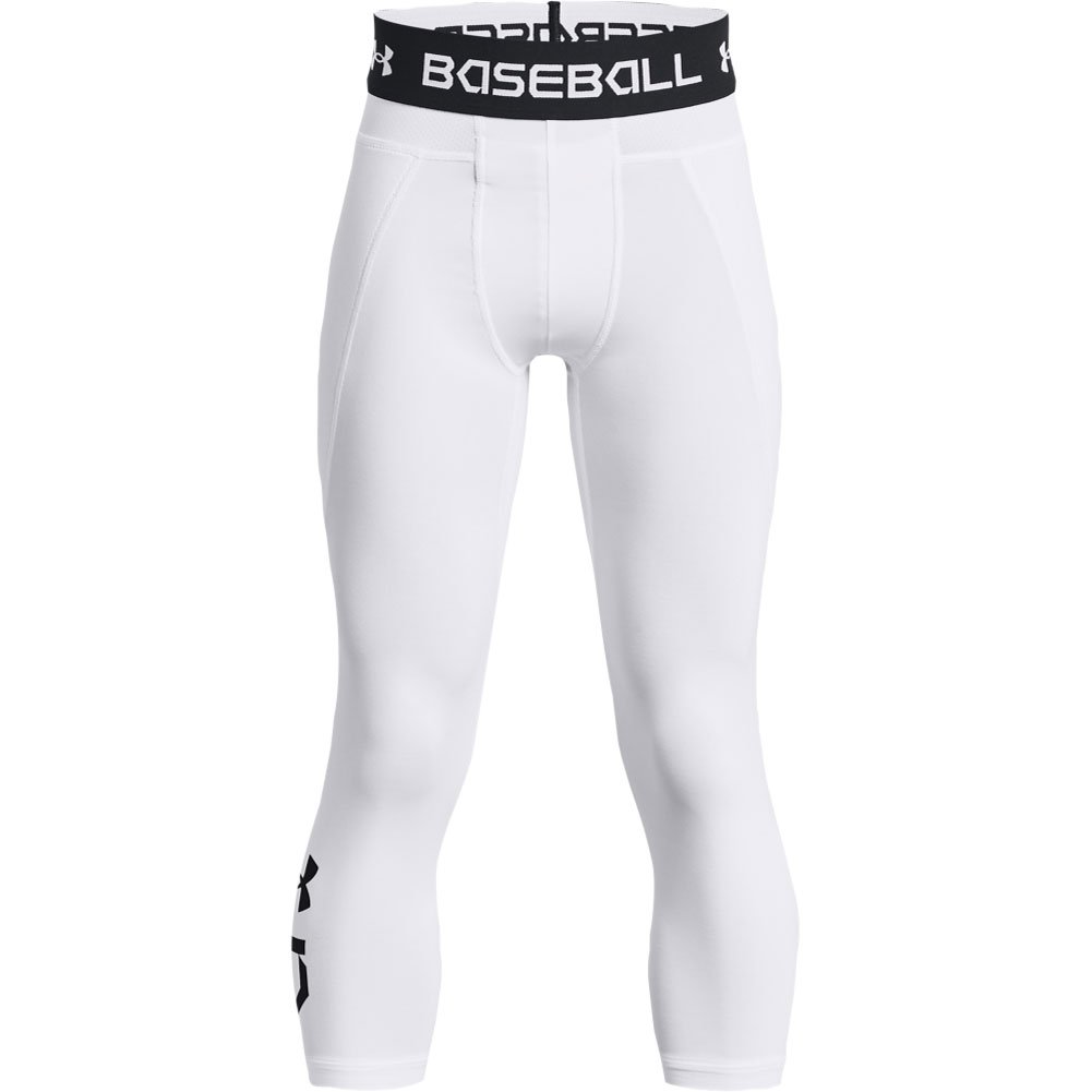 Under Armour Youth 3/4 Sliding Baseball Short White L