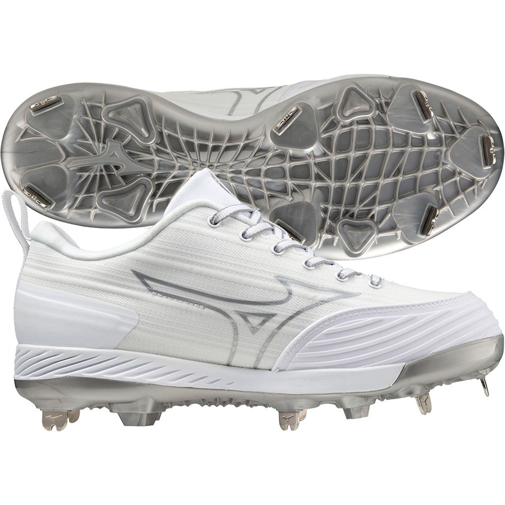 Mizuno Womens Sweep 6 Low Metal Fastpitch Softball Cleat White Medium 11, Size: 11 Medium US