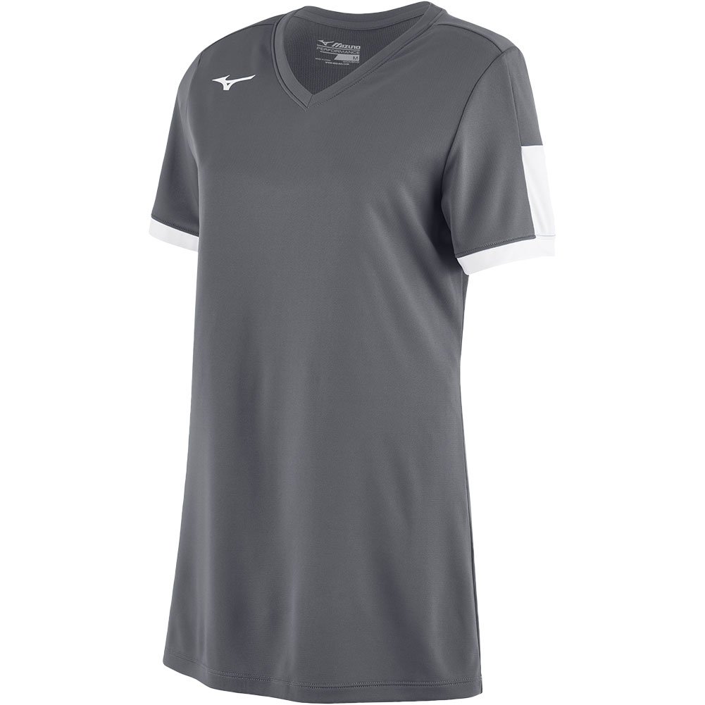 Mizuno Womens Aerolite V-Neck Fastpitch Softball Jersey Grey/White L