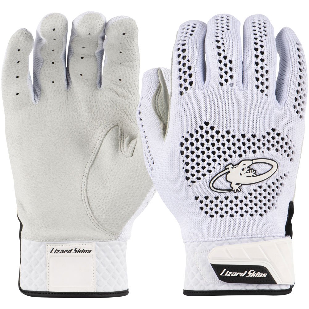 Lizard Skins Adult PRO KNIT Batting Glove White Medium