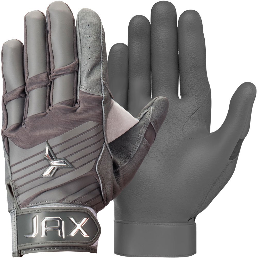 Jax Athletics Jax Pro Model Adult Baseball Batting Glove Left Hand Grey Large