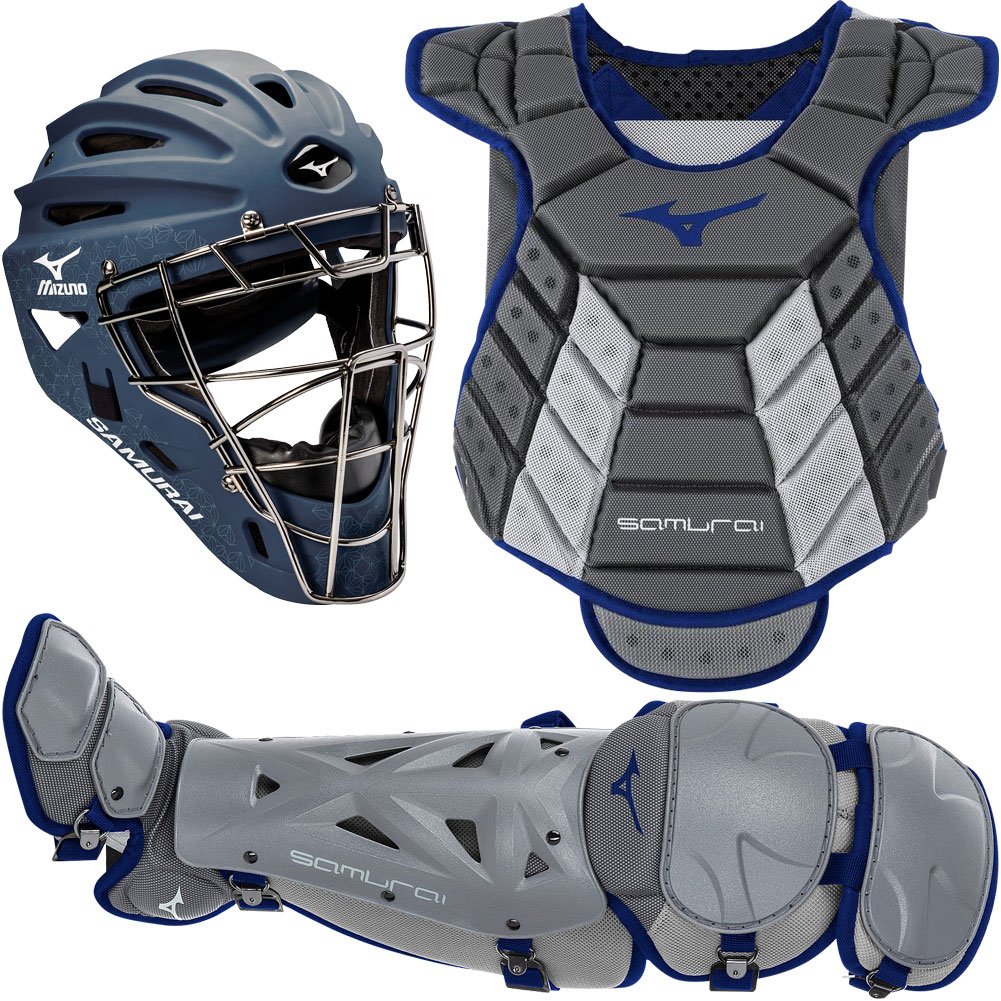 Mizuno Womens Adult Samurai Catchers Kit 13in-14in Grey/Navy 13 in - 14, Size: 13 in - 14 in