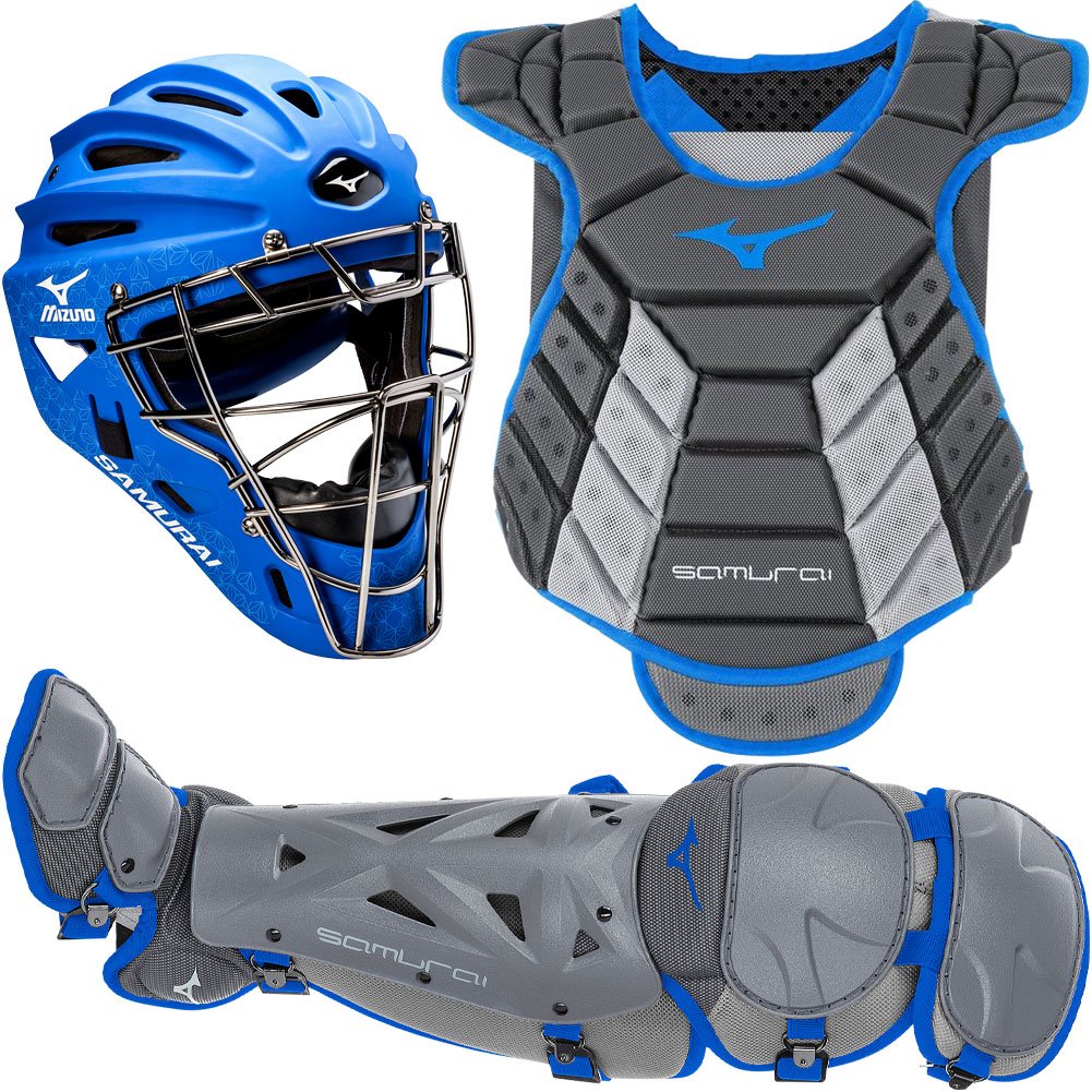 Mizuno Womens Adult Samurai Catchers Kit 13in-14in Grey/Royal 13 in - 14, Size: 13 in - 14 in