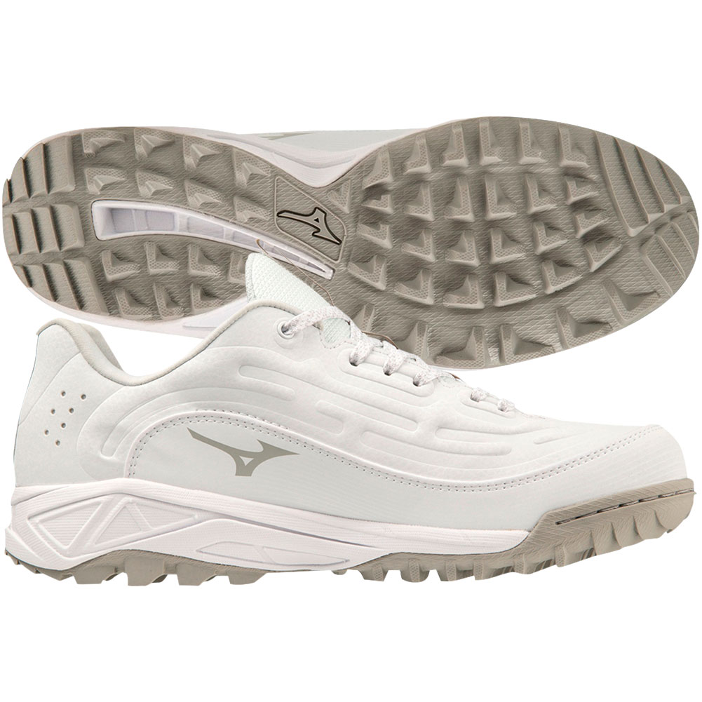Mizuno Womens Ambition 3 Low All Surface Fastpitch Softball Turf Shoes White Medium 10.5, Size: 10.5 Medium US