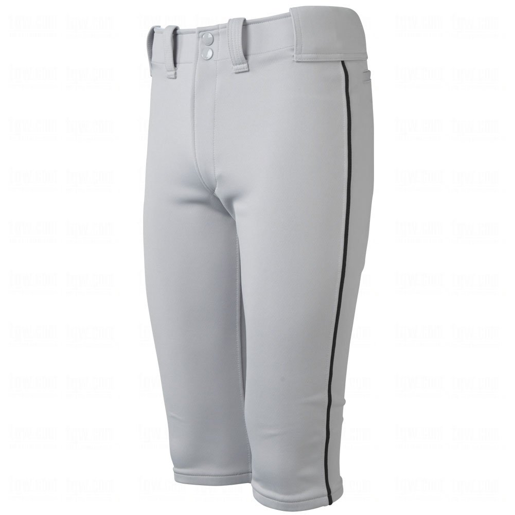Mizuno Youth Select Piped Short Baseball Pant Grey/Black 2XL