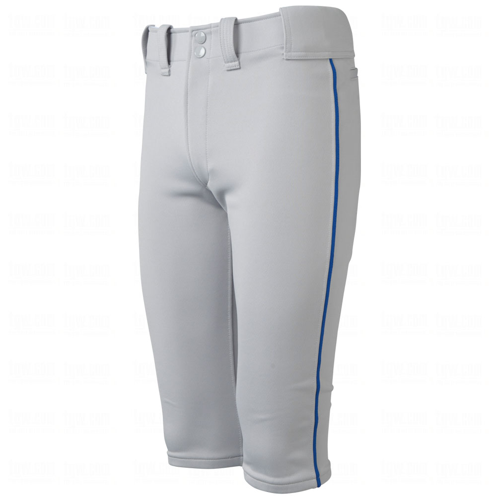 Mizuno Youth Select Piped Short Baseball Pant Grey/Royal 2XL