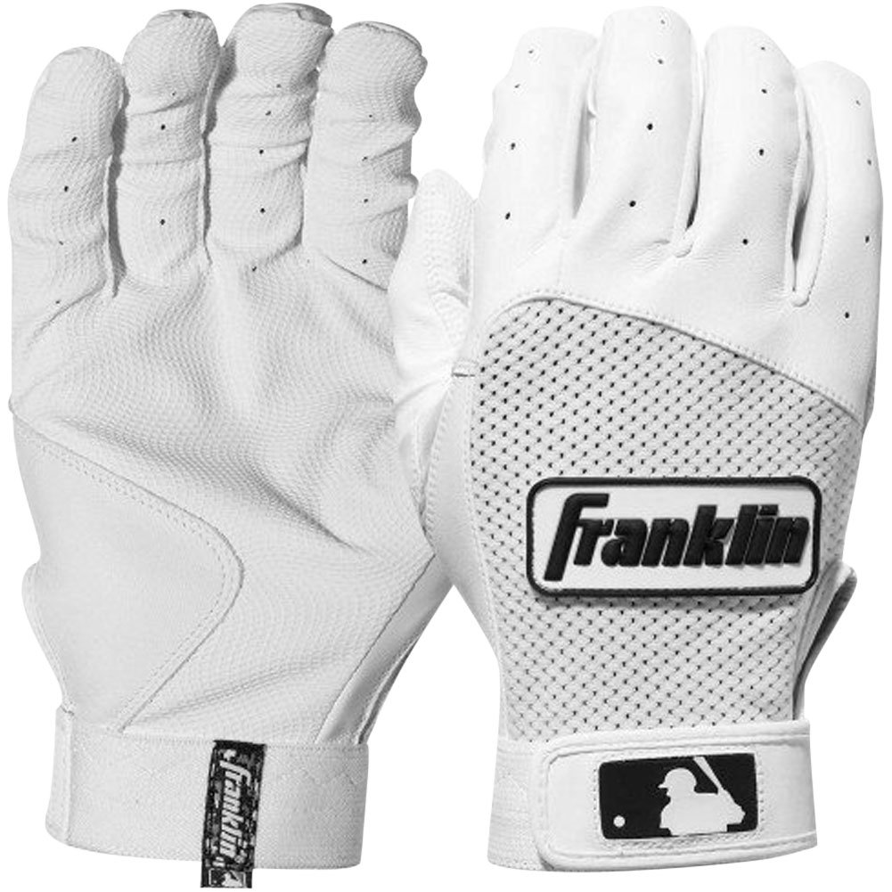 Franklin Sports Franklin Adult Classic XT Baseball Batting Gloves White/White Large